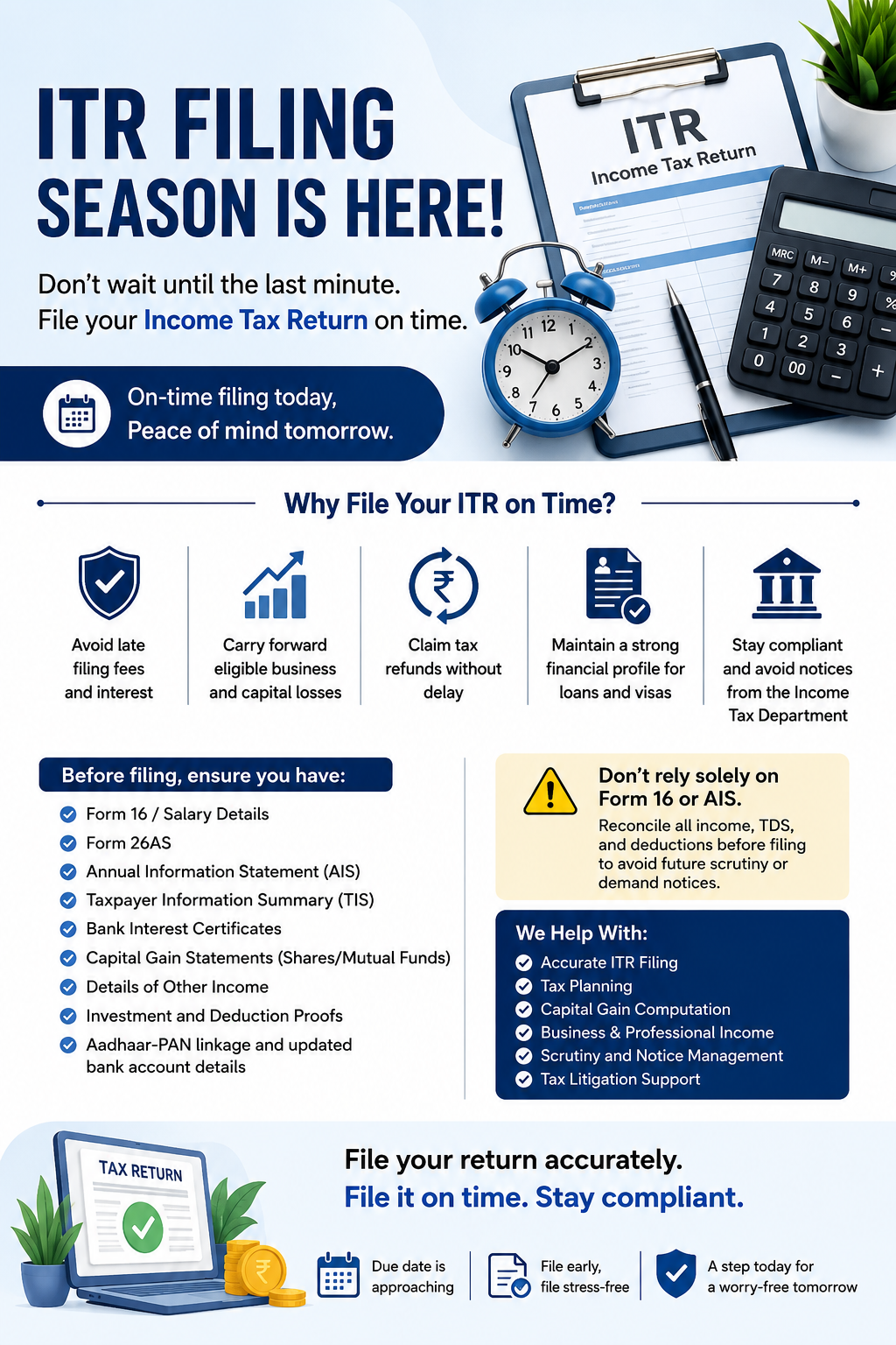 Income Tax Return (ITR) Filing Season is Here!